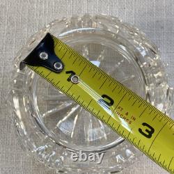 Antique ART NOUVEAU Poppy Floral Sterling Silver Cut Glass Vanity Powder Jar