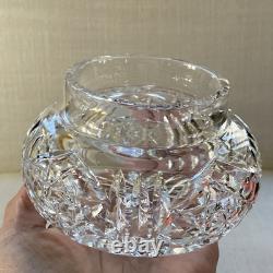Antique ART NOUVEAU Poppy Floral Sterling Silver Cut Glass Vanity Powder Jar