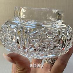 Antique ART NOUVEAU Poppy Floral Sterling Silver Cut Glass Vanity Powder Jar