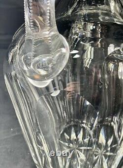 Antique Abp 7lb 4 Pint Signed Hawkes Sterling Silver Cut Glass Master Decanter