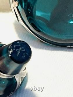 Antique Alvin Nouveau Thick. 999 Sterling Silver Overlay Glass Perfume Bottle