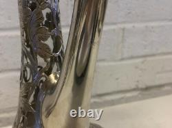 Antique Alvin Sterling Silver 999 Overlay Glass Decanter Pitcher Grape Vine Dec