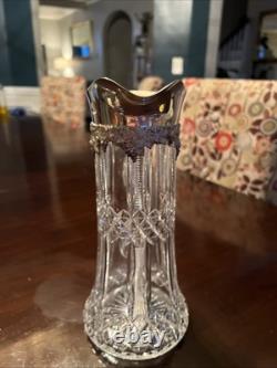 Antique American Brilliant-Cut Glass & Gorham Sterling Silver Claret Jug