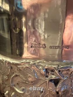 Antique American Brilliant-Cut Glass & Gorham Sterling Silver Claret Jug