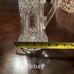 Antique American Brilliant-Cut Glass & Gorham Sterling Silver Claret Jug
