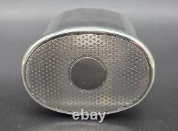 Antique Art Deco Crystal Cut Glass Cosmetic Jar with Sterling Silver Cap UK/1927