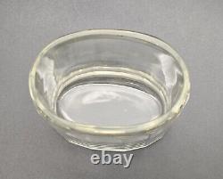 Antique Art Deco Crystal Cut Glass Cosmetic Jar with Sterling Silver Cap UK/1927