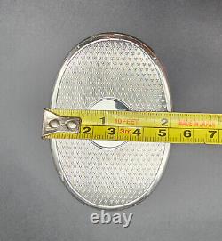 Antique Art Deco Crystal Cut Glass Cosmetic Jar with Sterling Silver Cap UK/1927