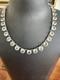 Antique Art Deco Hand-faceted Natural Rock Crystal Sterling Rivi&egrave;re Necklace 15