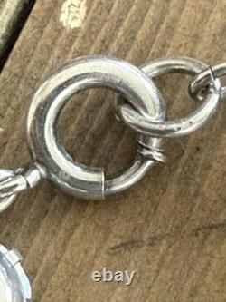 Antique Art Deco Hand-Faceted Natural Rock Crystal Sterling Rivière Necklace 15