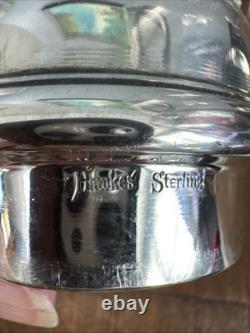 Antique Art Deco Hawkes Sterling Silver & Glass Cocktail Shaker Pitcher Martini