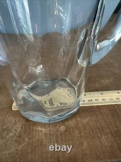 Antique Art Deco Hawkes Sterling Silver & Glass Cocktail Shaker Pitcher Martini