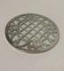 Antique Art Deco Sterling Silver & Glass Trivet Plate 7