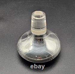 Antique Art Nouveau Crystal Glass Cologne Bottle Sterling Silver Cap Gorham/1900