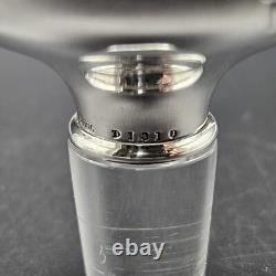 Antique Art Nouveau Crystal Glass Cologne Bottle Sterling Silver Cap Gorham/1900