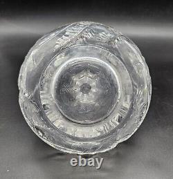 Antique Art Nouveau Crystal Glass Cologne Bottle Sterling Silver Cap Gorham/1900