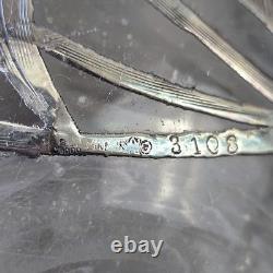 Antique Art Nouveau Silver Overlay Glass Decanter Sterling Floral Design 6