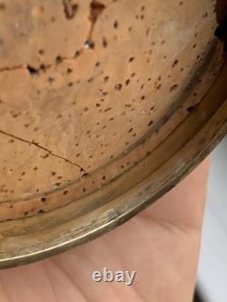 Antique Asprey Co Ltd Gilt Sterling Silver Cut Glass Dresser Jar 2.5 Tall