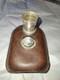 Antique Black Starr & Frost Sterling Silver Leather Flask Telescoping Shot Glass