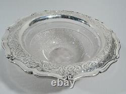 Antique Bowl Edwardian Classical American Cut Glass Sterling Silver