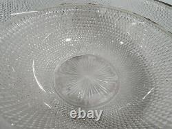 Antique Bowl Edwardian Classical American Cut Glass Sterling Silver