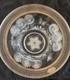 Antique Bowl Sterling Silver Rim Cut Glass Crystal Reticulated Pierced Floral