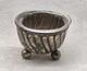 Antique British Sterling Silver Salt Cellar With Glass