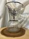 Antique Clear Glass Pineapple Vase With Floral Sterling Silver Overlay