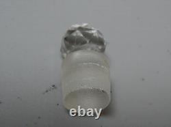 Antique Cut Glass Cologne / Toiletries Jar/ Bottle, Eng. Sterling Silver Stopper