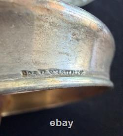 Antique Cut Glass Vanity Jar Sterling Silver Lid 925 c1890-1915, Traditional