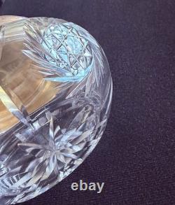 Antique Cut Glass Vanity Jar Sterling Silver Lid 925 c1890-1915, Traditional