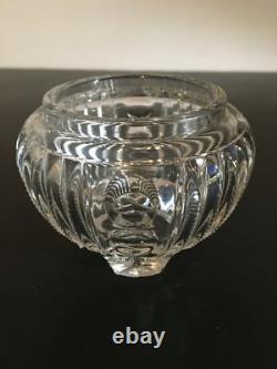 Antique Cut Glass and Sterling Silver Hair Tidy by Woodside Sterling Co