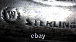 Antique Cut Glass and Sterling Silver Hair Tidy by Woodside Sterling Co