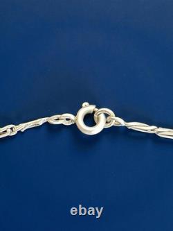 Antique Czech Ornate Floral Sterling Silver Pendant Necklace Amber Glass Window