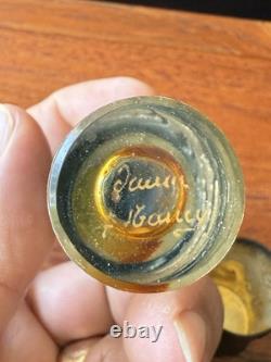 Antique DAUM NANCY Art Glass / Sterling Silver Perfume Bottle Flask
