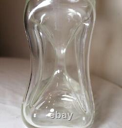 Antique Denmark hand blown glass sterling silver glug glug liquor decanter