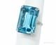 Antique Designer Uncas Blue Glass Sterling Silver Ring Sz 5.75