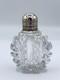 Antique Dutch Clear Cut-glass & Sterling Silver Perfume Bottle
