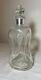 Antique E. Dragsted Hand Blown Glass Sterling Silver Glug Glug Liquor Decanter