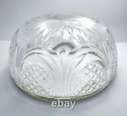 Antique Edwardian 1905 Sterling Silver Mounted Cut Glass Salad/Fruit Bowl Dish