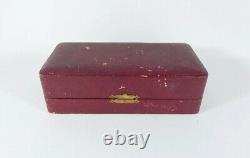 Antique Edwardian 1909 3pc Sterling Silver Cut Glass Cruet Set in Original Box