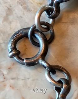 Antique Edwardian Art Deco Sterling Riviere Paste Crystal Rhinestones Necklace
