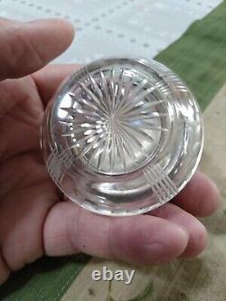 Antique Edwardian Dresser Jar Sterling Silver Etched Glass William Kerr 1900's