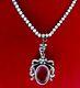 Antique Edwardian Sterling Silver 17-inch Paste Necklace With Matching Locket