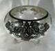 Antique Elegant Sterling Silver Inlay Glass Candy Bowl