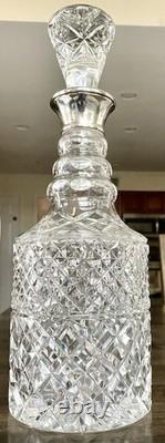 Antique English London Sterling Silver Cut Crystal Glass Decanter RichardsonWebb
