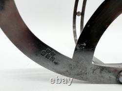 Antique English Sterling Silver & Glass Candy Dish c. 1900 Edwardian