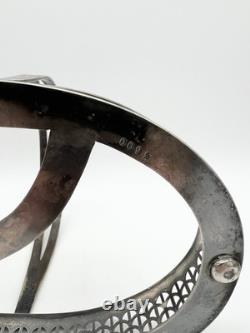 Antique English Sterling Silver & Glass Candy Dish c. 1900 Edwardian