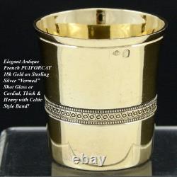 Antique French PUIFORCAT 18k Gold on Sterling Silver Vermeil Cordial, Shot Glass