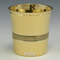 Antique French PUIFORCAT 18k Gold on Sterling Silver Vermeil Cordial, Shot Glass